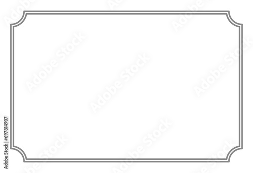 Border frame decoration vector label simple line corner for your photo and text and icons