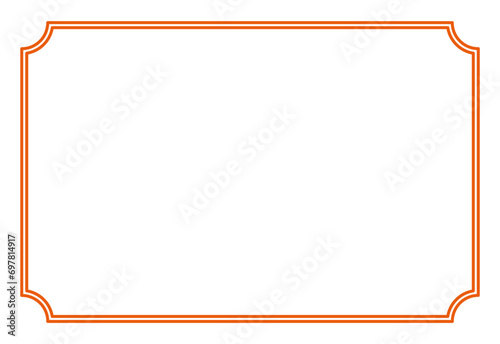 Border frame decoration vector label simple line corner for your photo and text and icons