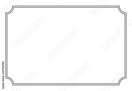 Border frame decoration vector label simple line corner for your photo and text and icons