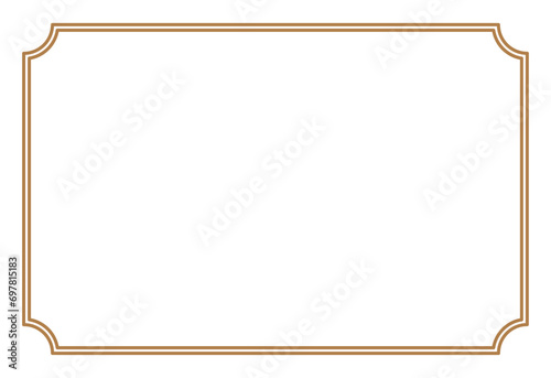 Border frame decoration vector label simple line corner for your photo and text and icons
