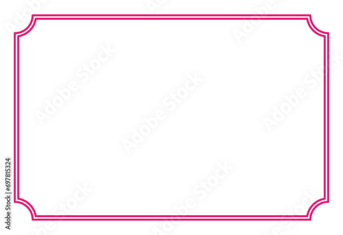 Border frame decoration vector label simple line corner for your photo and text and icons