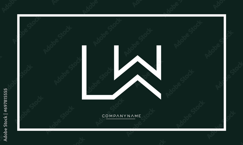 LW or WL Alphabet Letters Initial Logo LW or WL Alphabet Letters Initial Logo