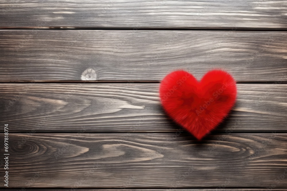 red heart on wooden background red heart on wooden background