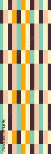 Retro bookmark with geometrical pattern