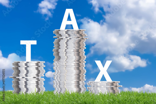 Coins with letters tax. Fin...