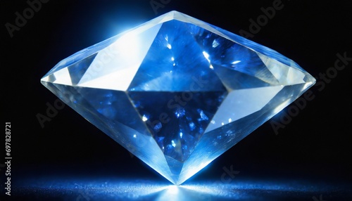 Beautiful blue Dimond dispersion the light. dimond dispersion glass objects © adobedesigner