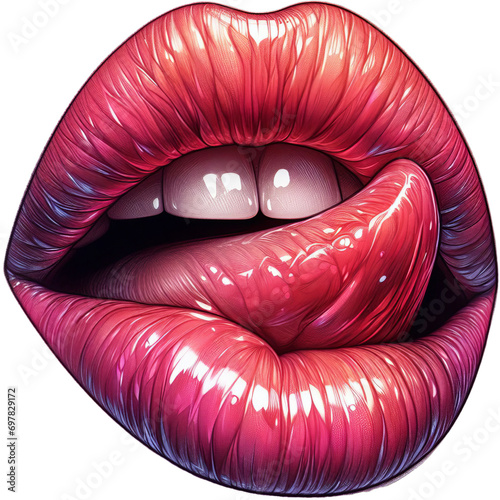 Whimsical Tapestry: Painting a Tale of Romance with Elegant Lips Bite 