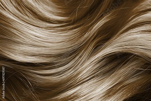 Close-up texture of blonde curly hair