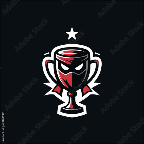 Trophy mascot and symbol logo design