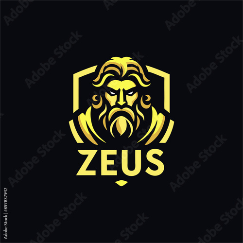 Zeus mascot and symbol logo design inspiration for e-sport team