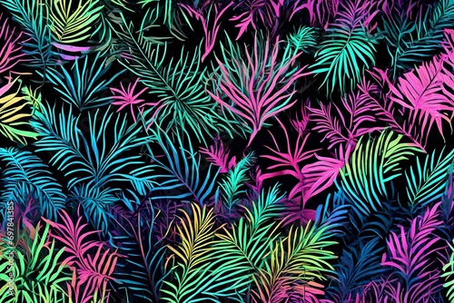 Neon jungle backgrounddifferent color