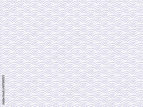 japanese hand drawn wave pattern.  vector illustration