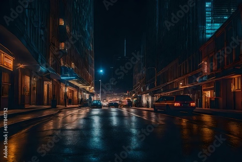 city streets at night, surrealistic, trippy, 8k detail