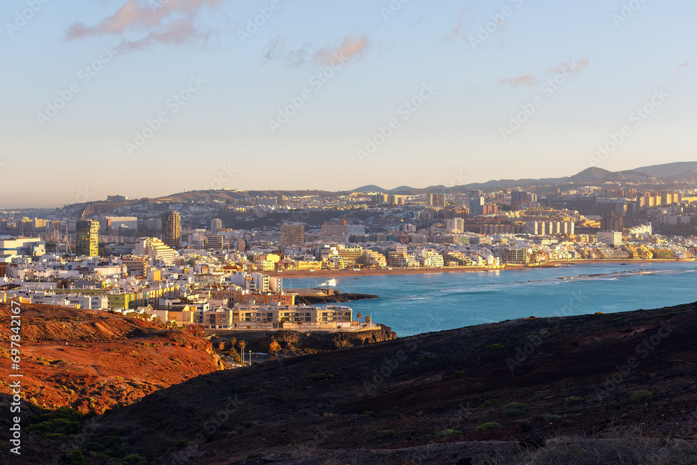 View of the city of Las Palmas Gran Canaria, Canary Islands, Spain