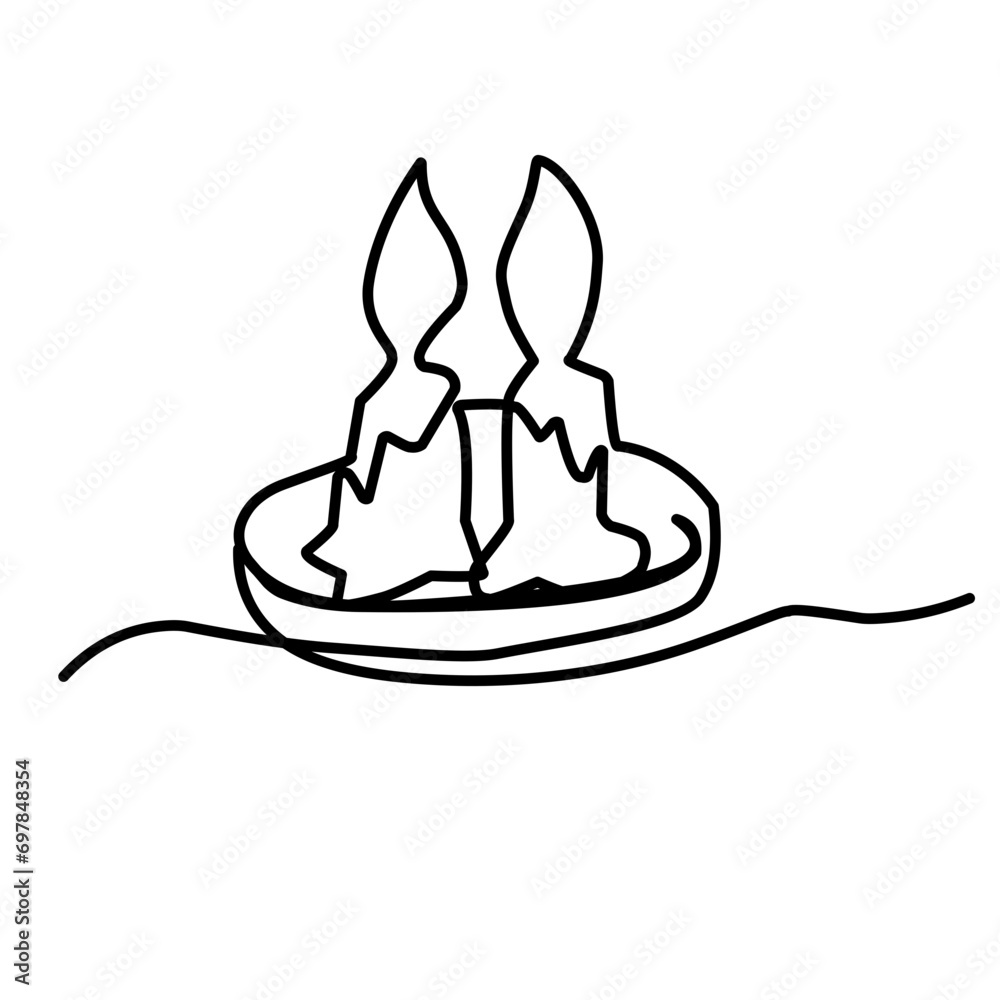 continuous line of candle continuous line of candle