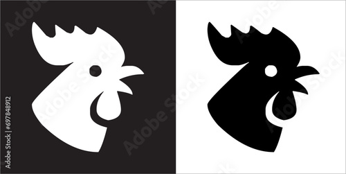 Illustration vector graphics of head cock icon photo