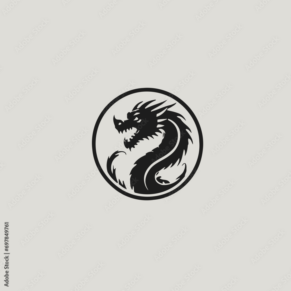 Dragon Logo EPS Format Design Very Cool