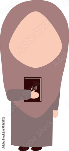 Faceless Muslim Holding Quran