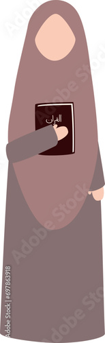 Faceless Muslim Holding Quran