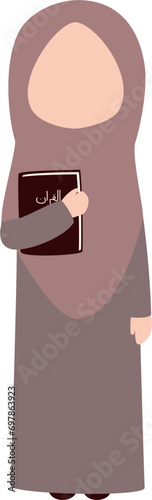 Faceless Muslim Holding Quran