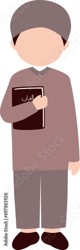 Faceless Muslim Holding Quran