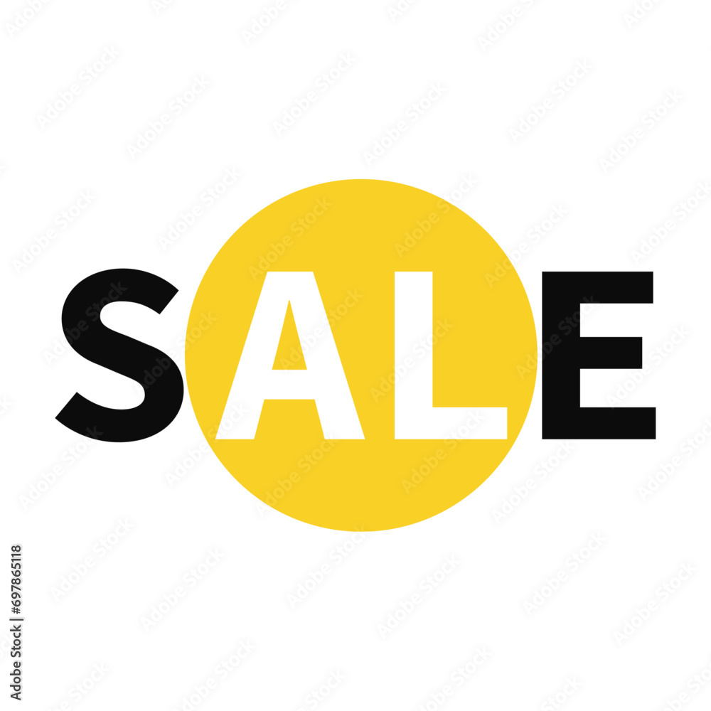 sale word on yellow background sale word on yellow background