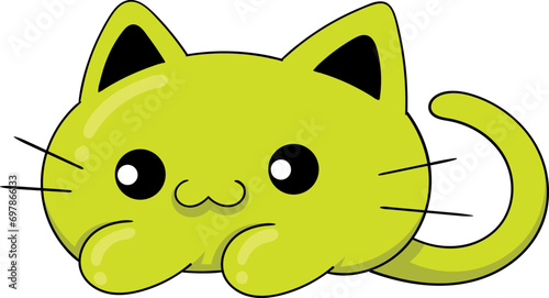 cute green cat, funny kitten memes