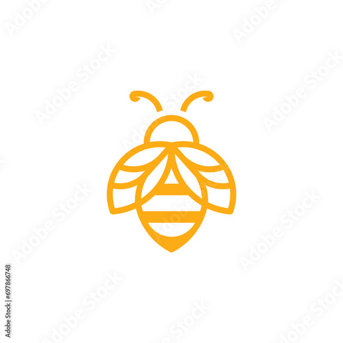 honey bee logo design vector illustration 