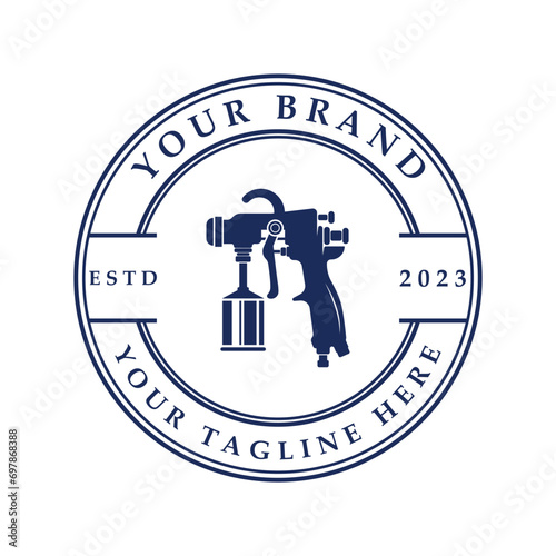 spray gun paint logo icon vector illustration photo
