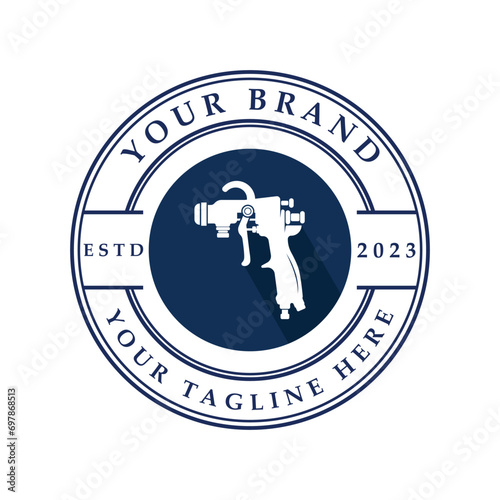 spray gun paint logo icon vector illustration