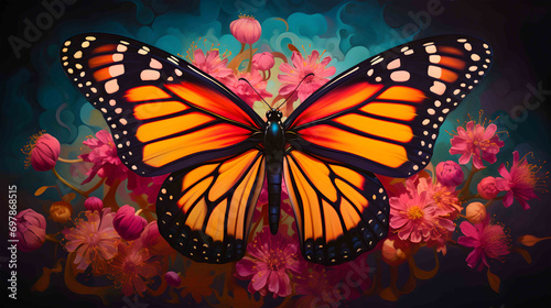 Monarch Butterfly's Floral Fantasy photo