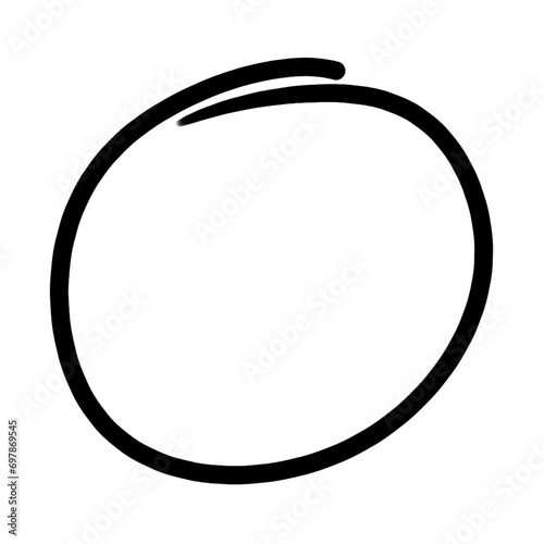 hand write circle pencil element design black colour photo