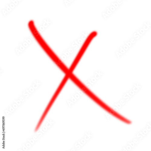 red cross icon transparent hand write  x icon element design png file