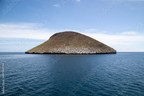 Daphne Major Island, a tuff cone volcano in the Galapagos Islands.