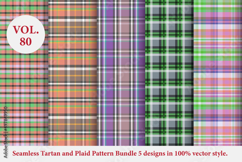 Tartan and Plaid Pattern Bundle Vol.80, Buffalo Vector, Fabric background wallpaper