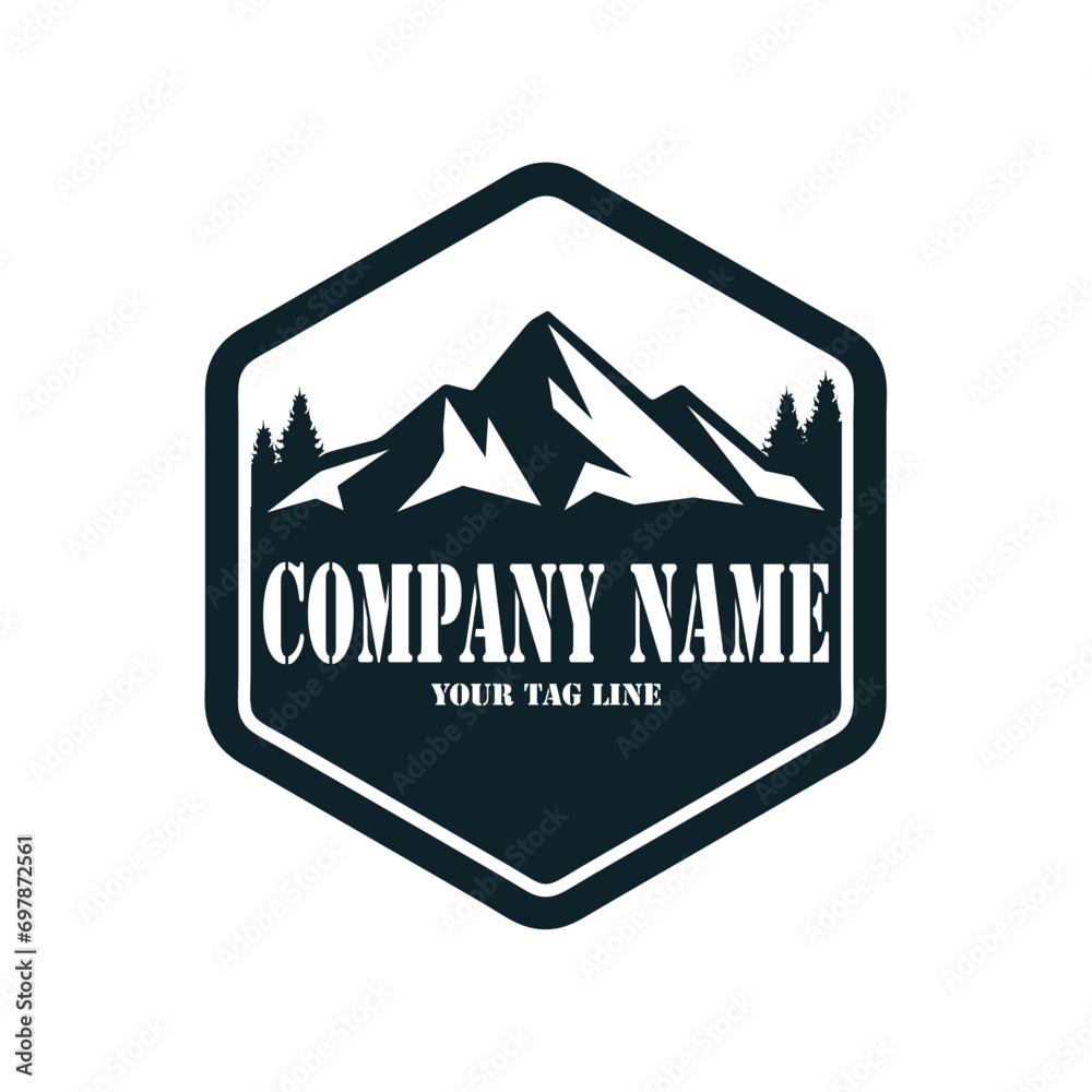 Obraz premium mountain landscape with mountains logo