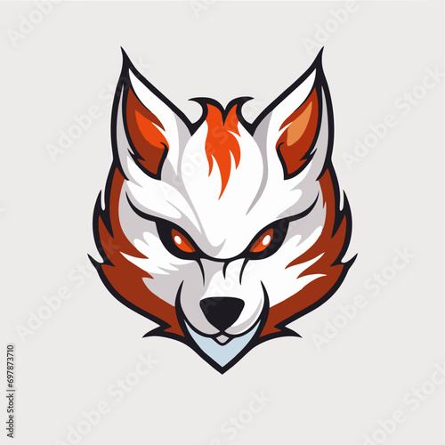 fox-dog fire mascot esport logo design