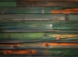 green and orange and brown dark and dirty wood wall wooden plank board texture background
