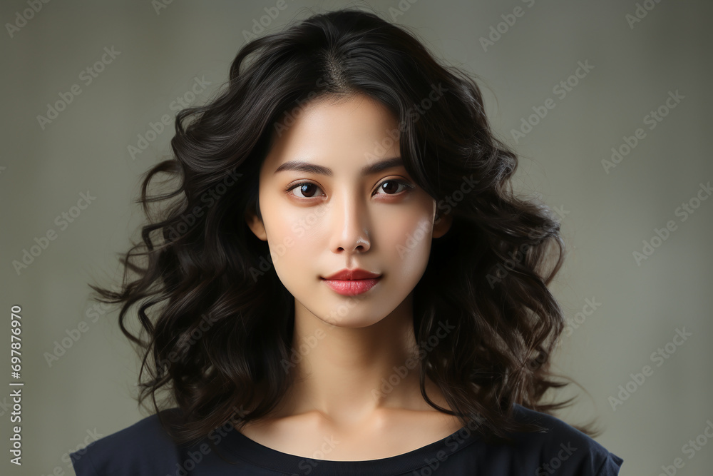 A Korean girl, 20 years old, beautiful, delicate makeup, portrait, front, white background, half body, 4k A Korean girl, 20 years old, beautiful, delicate makeup, portrait, front, white background, half body, 4k