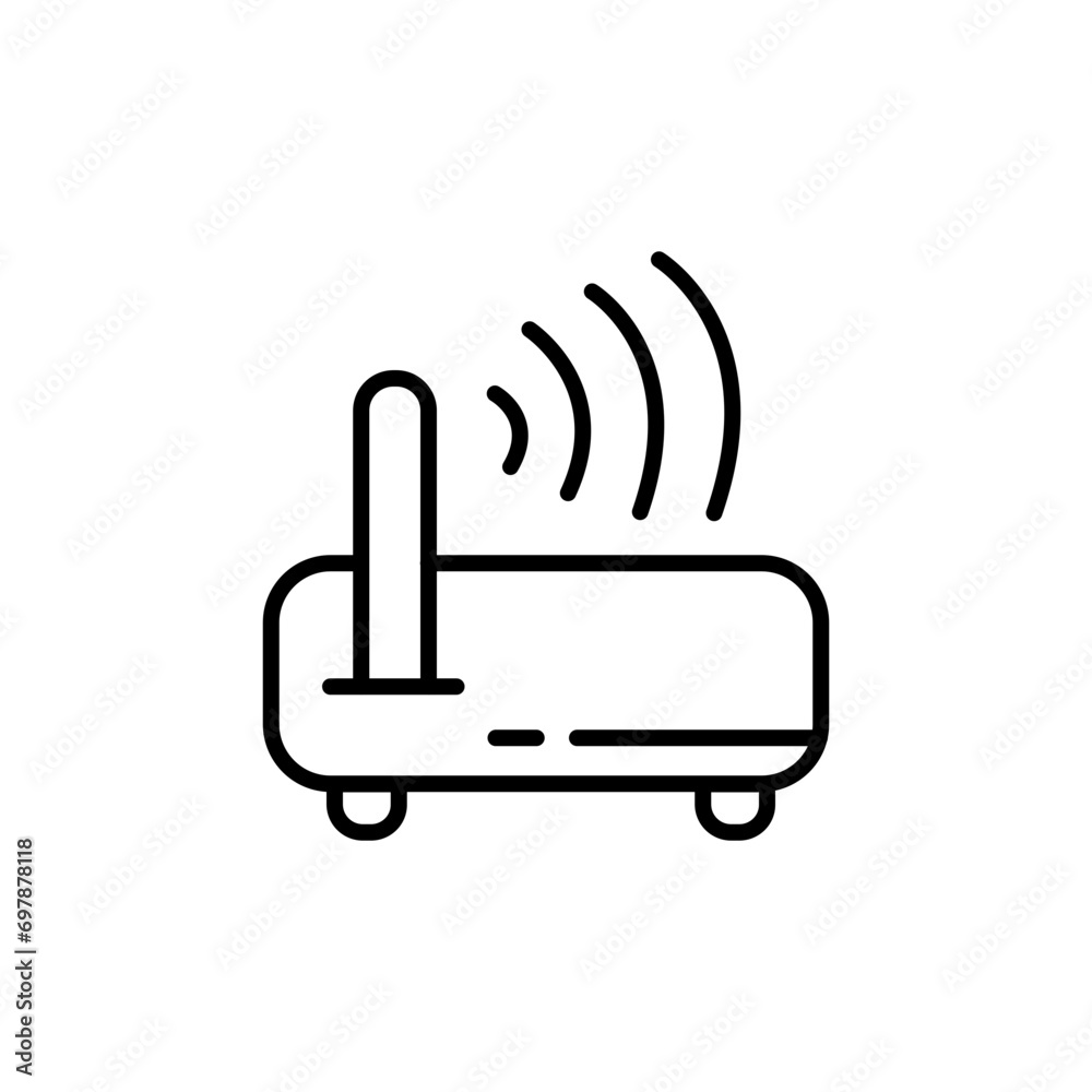 Router outline icons, Electronic minimalist vector illustration ,simple transparent graphic element .Isolated on white background Router outline icons, Electronic minimalist vector illustration ,simple transparent graphic element .Isolated on white background