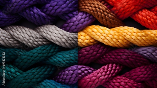 Team rope diverse strength connect partnership together teamwork unity communicate support. 