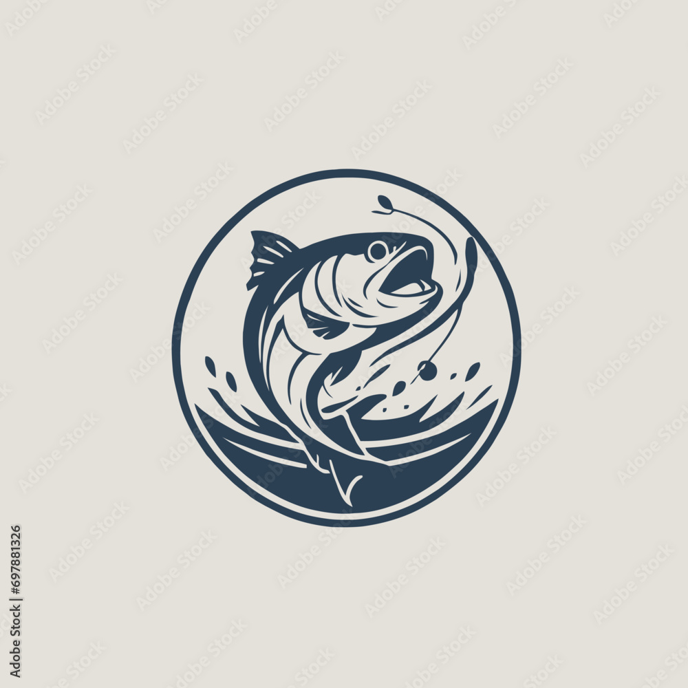 Fototapeta premium Fish Logo EPS Format Design Very Cool