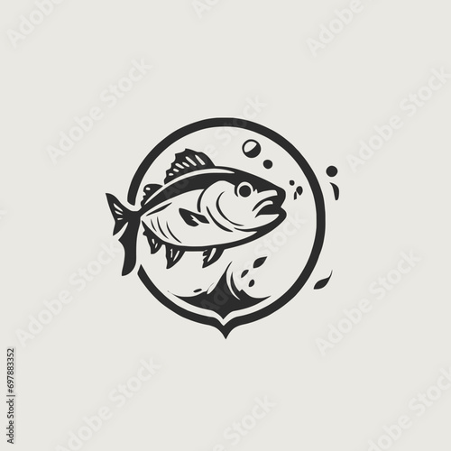 Wallpaper Mural Fishing Logo EPS Format Design Very Cool Torontodigital.ca