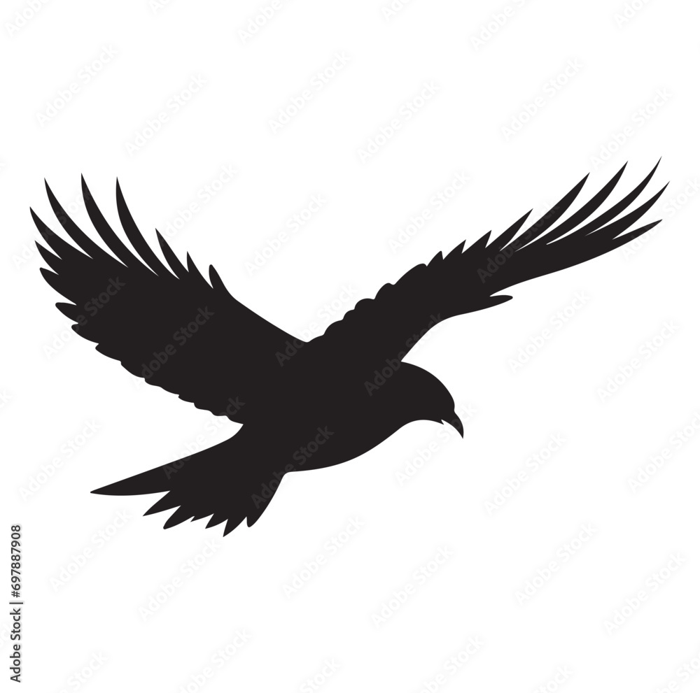 Bird Silhouette vector icon isolated on white background. Bird Silhouette vector icon isolated on white background.