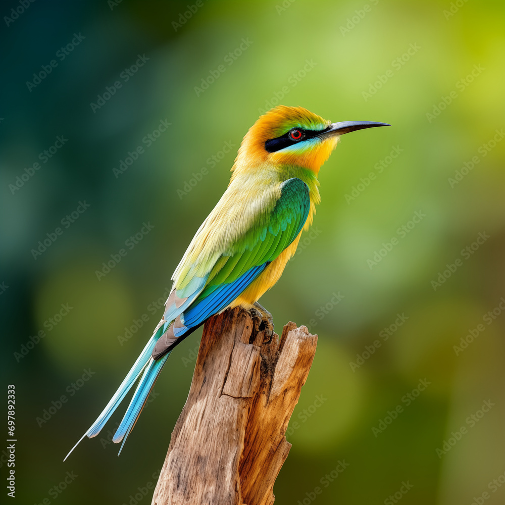 In Harmony with Nature: Blue-Tailed Bee-Eater Amidst Thai Foliage In Harmony with Nature: Blue-Tailed Bee-Eater Amidst Thai Foliage