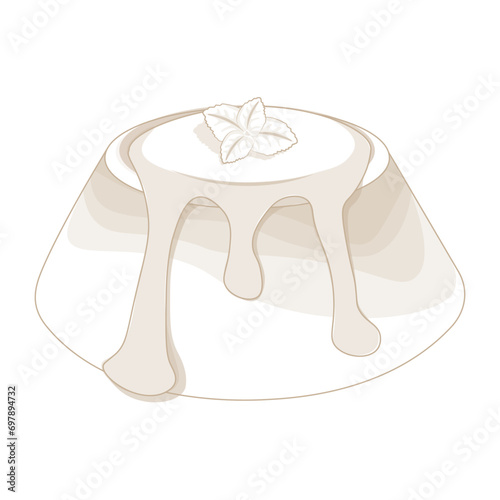 Logo Illustration Panna cotta line art