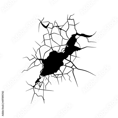 doodle crack wall, crack illustration
