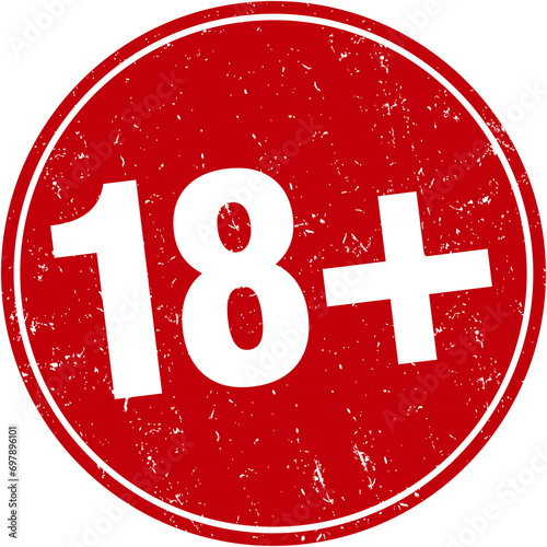 18+ red sign stamp, adults only red rubber seal stamp
