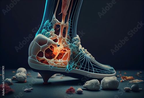 Arthritis of the ankle joint. Generative AI