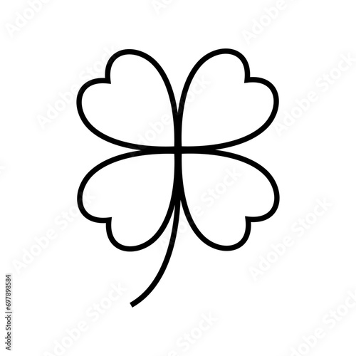 Four leaf clover outline icon